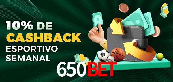 10% de bônus de cashback na 650bet